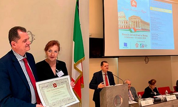 Fabio Porta recebe prêmio de talento siciliano em Roma